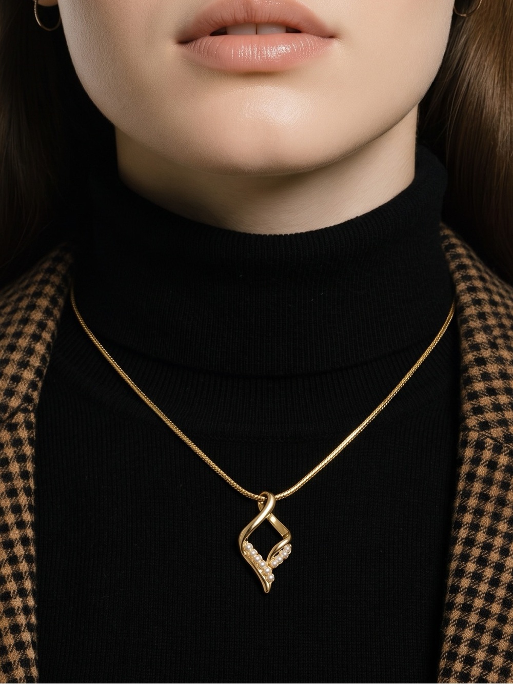 Givenchy Vintage Gold Plated Pendant Necklace